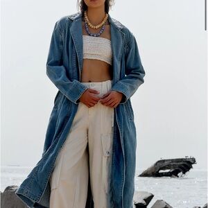 Free People Denim Longline Women's Coat *Missing Tag*